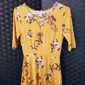 Floral Print Skater Style Dress